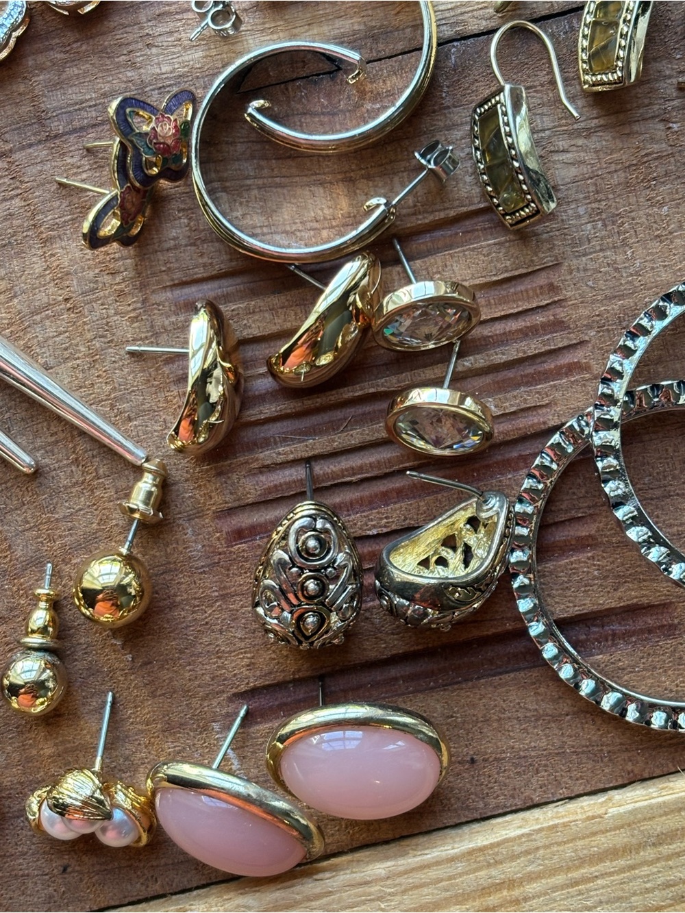 Large Lot Vintage Designer Earrings Pierced - Picture 10 of 15